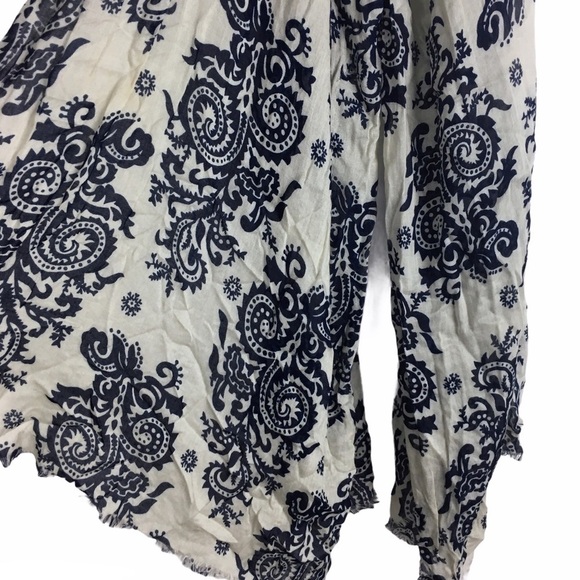 2 Scarf Lot FOREVER 21 Floral Paisley Sheer Fringe Tribal Southwestern Boho Cozy - Picture 9 of 16